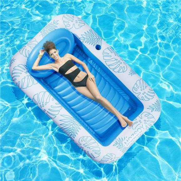 Inflatable Pool Float, Tanning Pool Lounger Float - 4 in 1  Sunbathing Pool - Picture 4 of 7